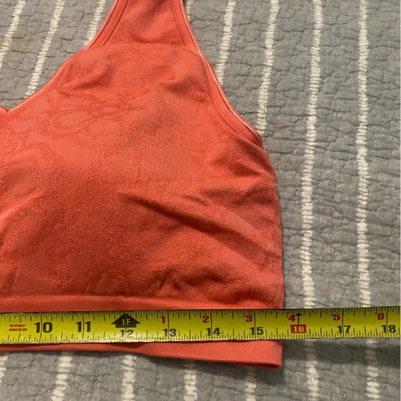 AnyBody Womens Rib Knit Bra Seamless Wireless Wirefree Bra 2X Plus Size coral - Picture 4 of 5